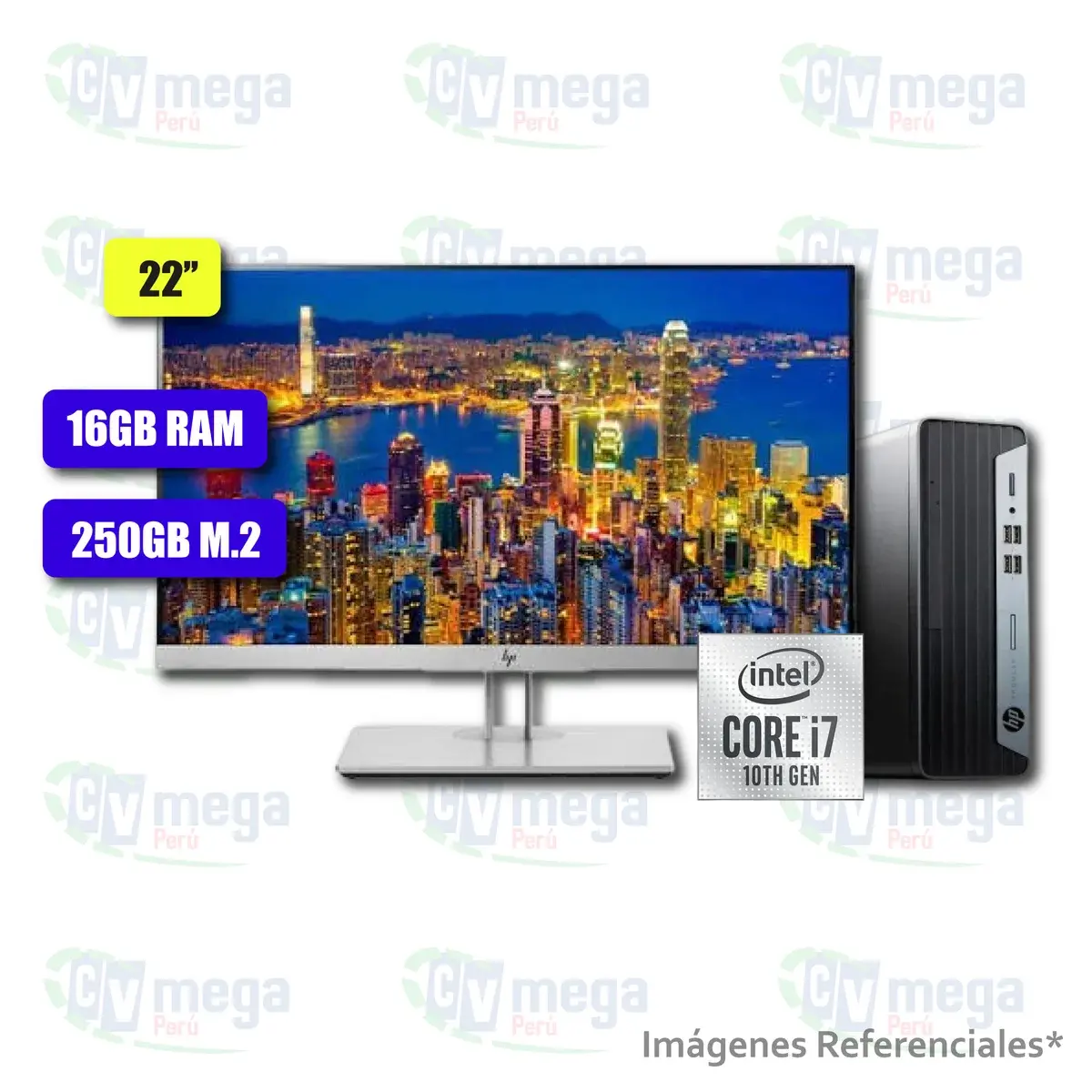 Combo HP ProDesk 400 G7 i7 + monitor HP E233 semi nuevo — HP Combos en CVmega Perú