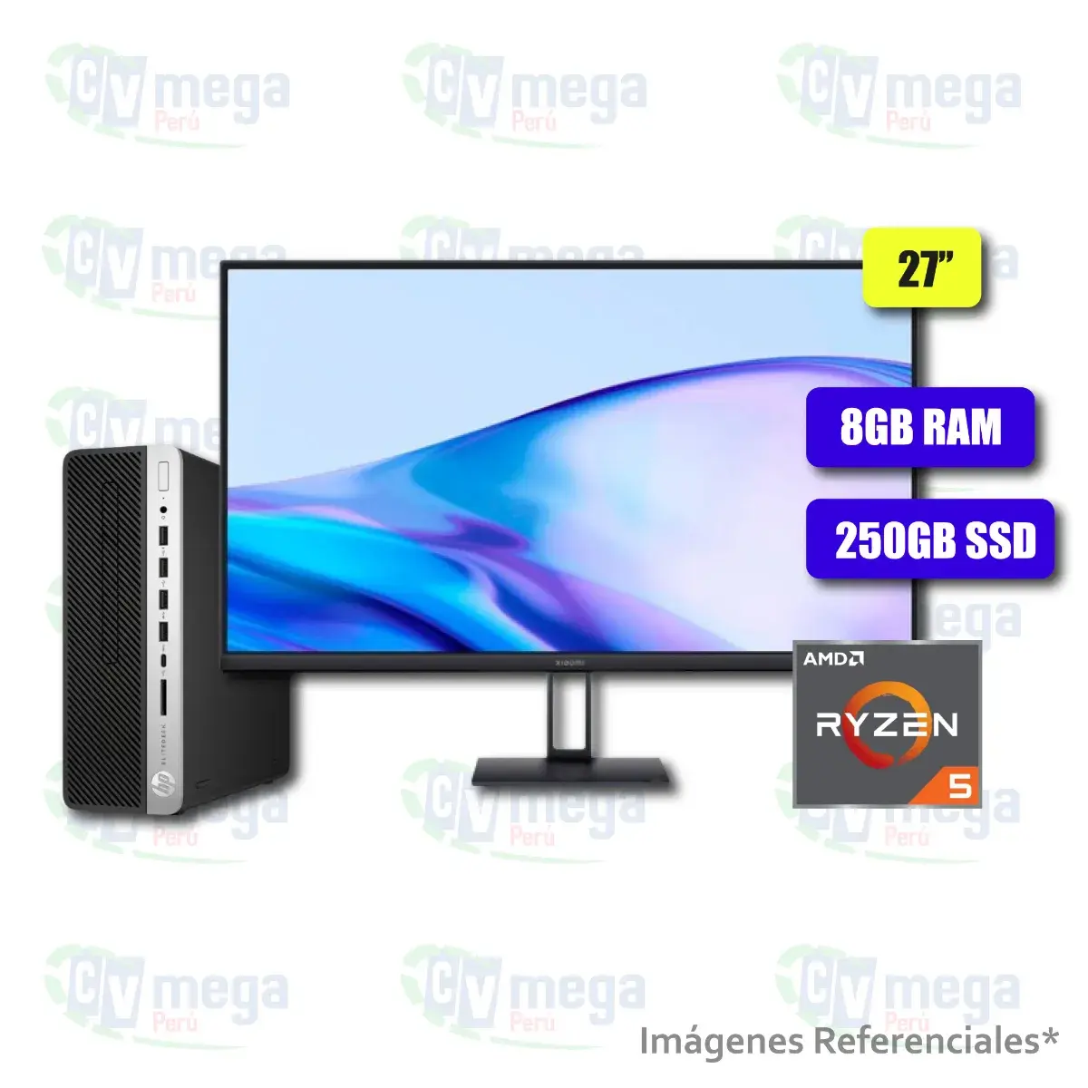 CPU HP EliteDesk 705 G4 + monitor Xiaomi A27i 27" semi nuevo — HP Combos en CVmega Perú